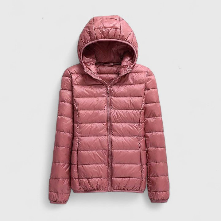 Thalyrrah Bequeme Jacke für Damen mit Rundhalsausschnitt und langen Ärmeln