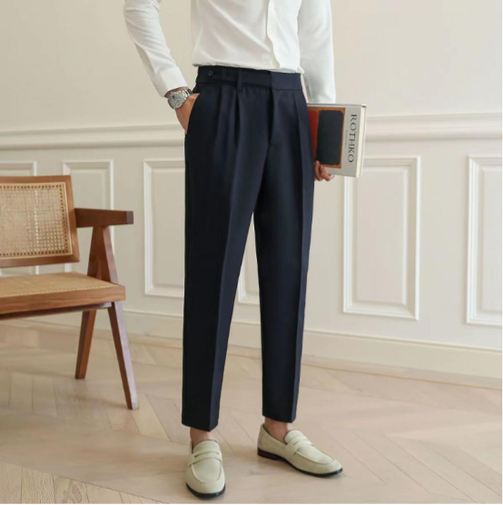 Herren Anzughose mit Taschen und geradem Bein