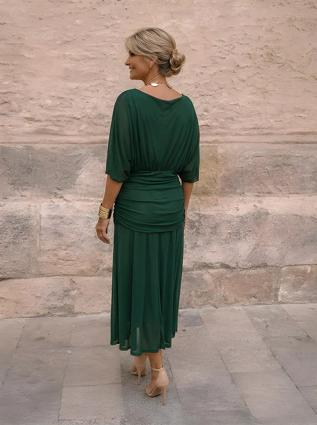 Elegantes Maxikleid für Feste für Damen mit V-Ausschnitt