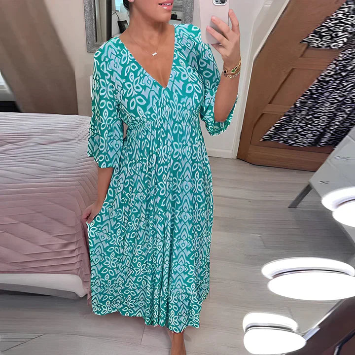 Frieda | Luftiges Sommerkleid für Damen mit V-Ausschnitt