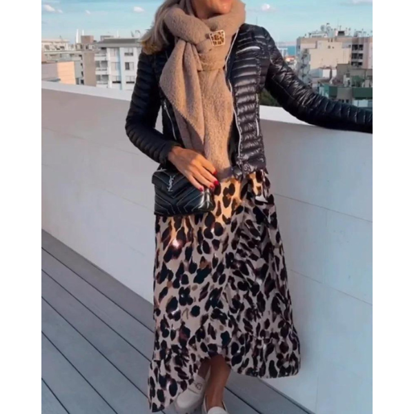 Lisandra | Elegantes Midikleid für Damen mit V-Ausschnitt