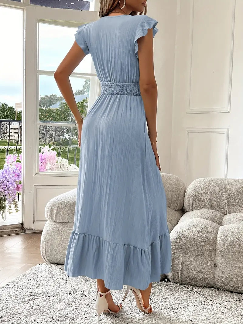 Felicia | Rüschenkleid mit V-Ausschnitt