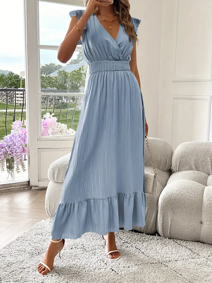 Julia | Rüschenkleid mit V-Ausschnitt
