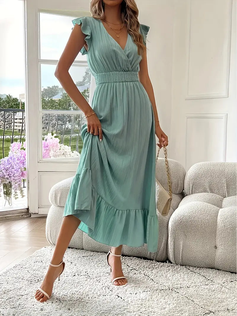 Felicia | Rüschenkleid mit V-Ausschnitt