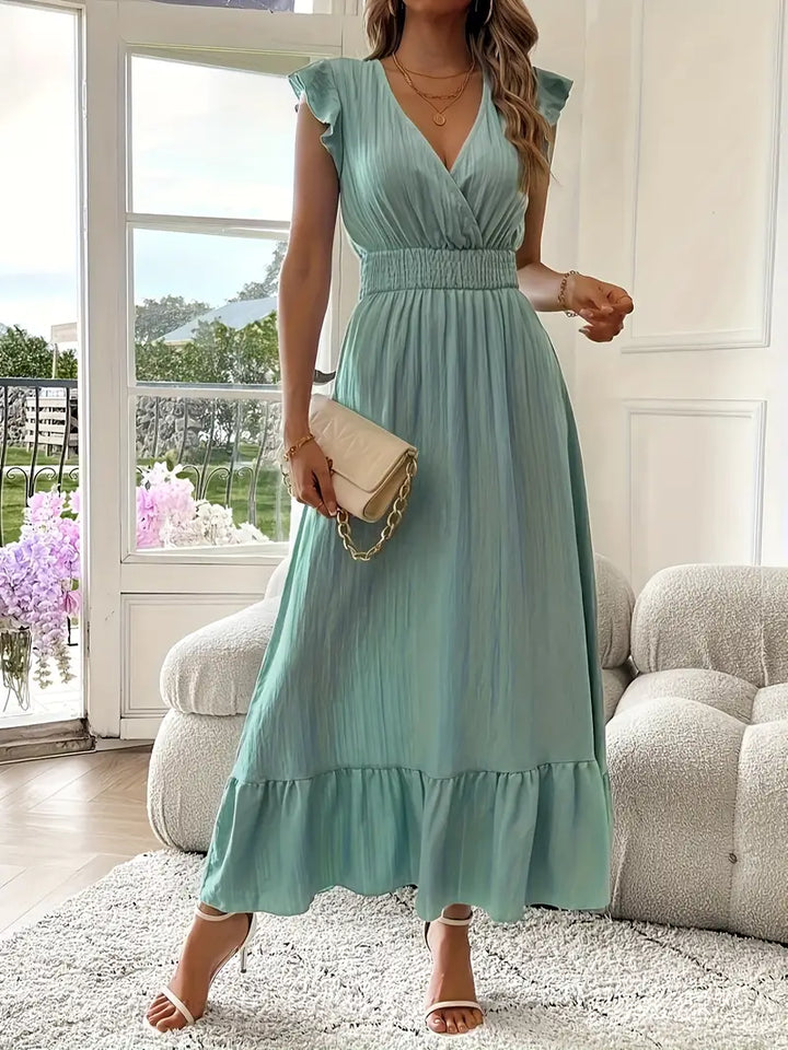 Julia | Rüschenkleid mit V-Ausschnitt