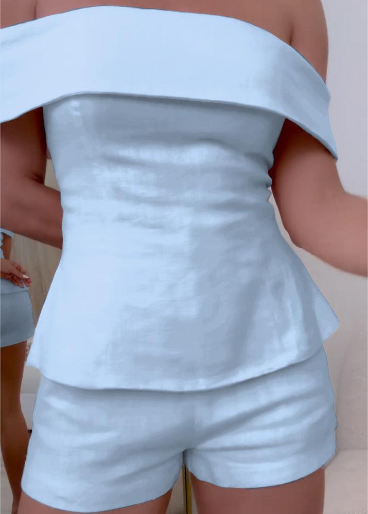 Schickes Zweiteiliges Ensemble für Damen mit kurzen Ärmeln