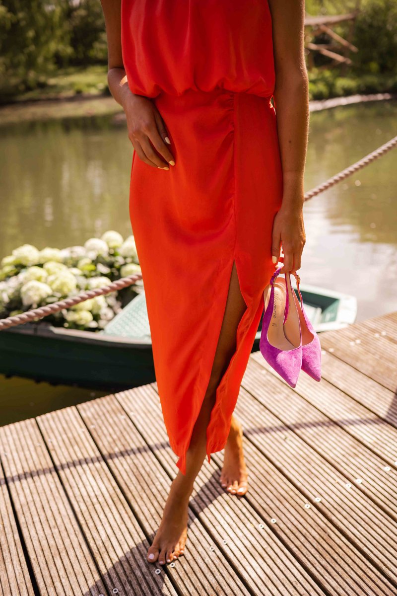 Lisa | Müheloses Sommer-Midi-Kleid für Damen mit Rundhalsausschnitt