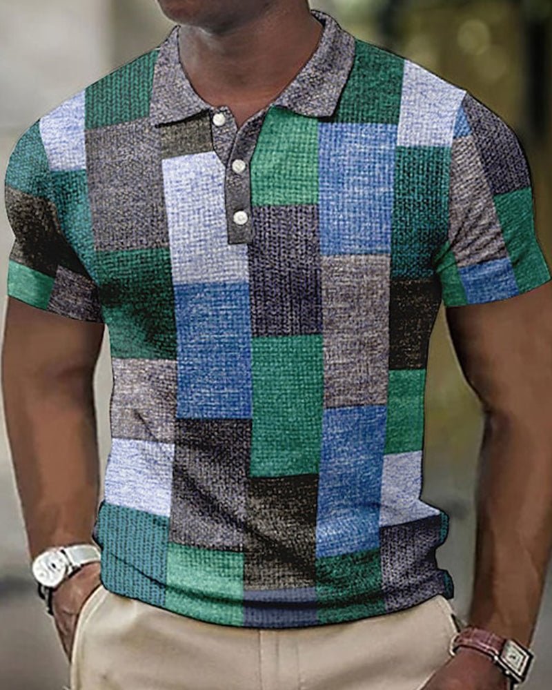 Lovi | Polo Poloshirt für Herren mit kurzen Ärmeln und Karomuster
