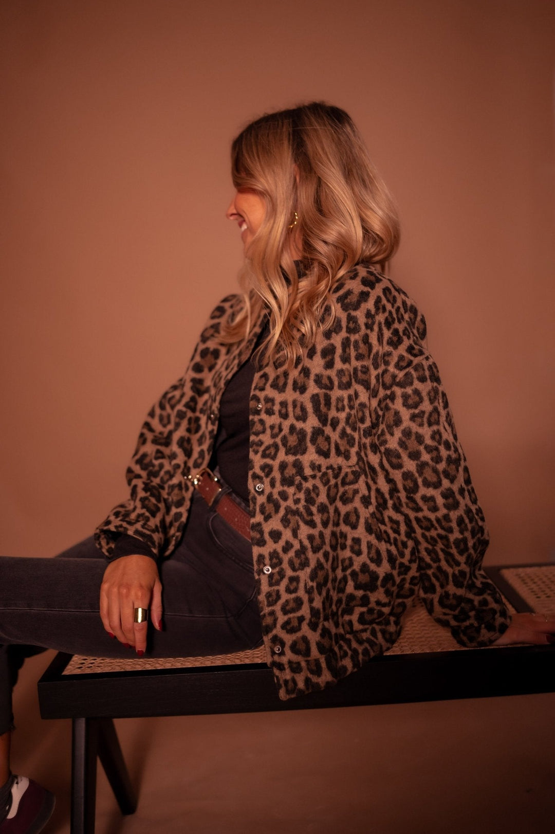 Katarzyna | Zeitlose Leopardenmuster-Jacke für Damen mit langen Ärmeln