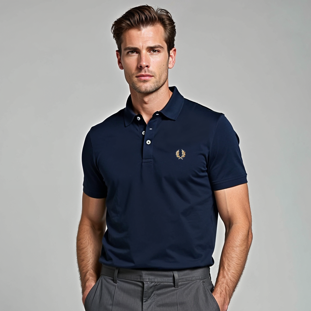 Calvin | Elite dehnbares Polo für zeitlosen Stil | 1+1 GRATIS Poloshirt für Herren