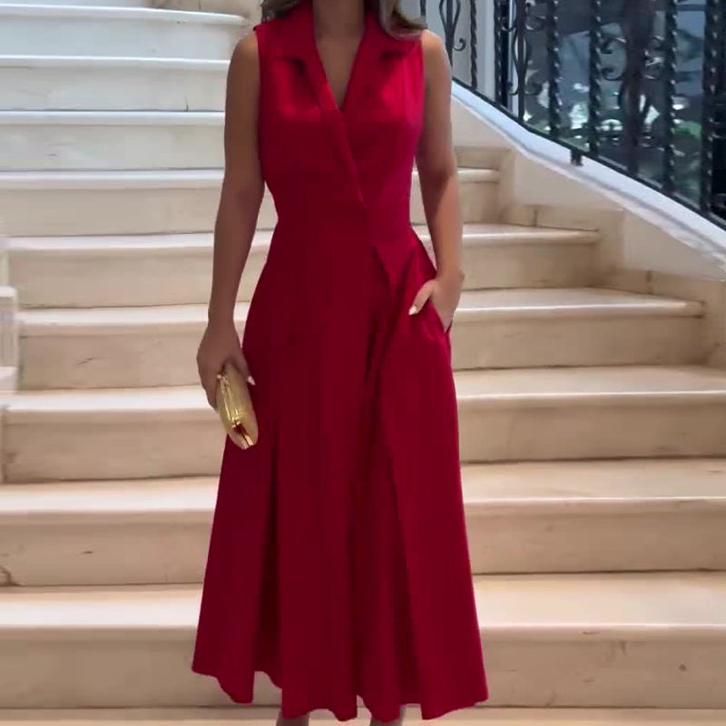 Amancia | Midi-Kleid für Damen mit V-Ausschnitt