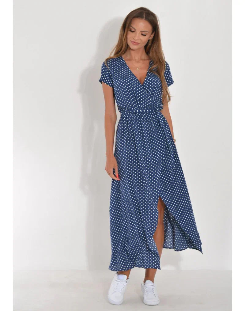 Suzanne | Elegantes Midikleid für Damen mit V-Ausschnitt
