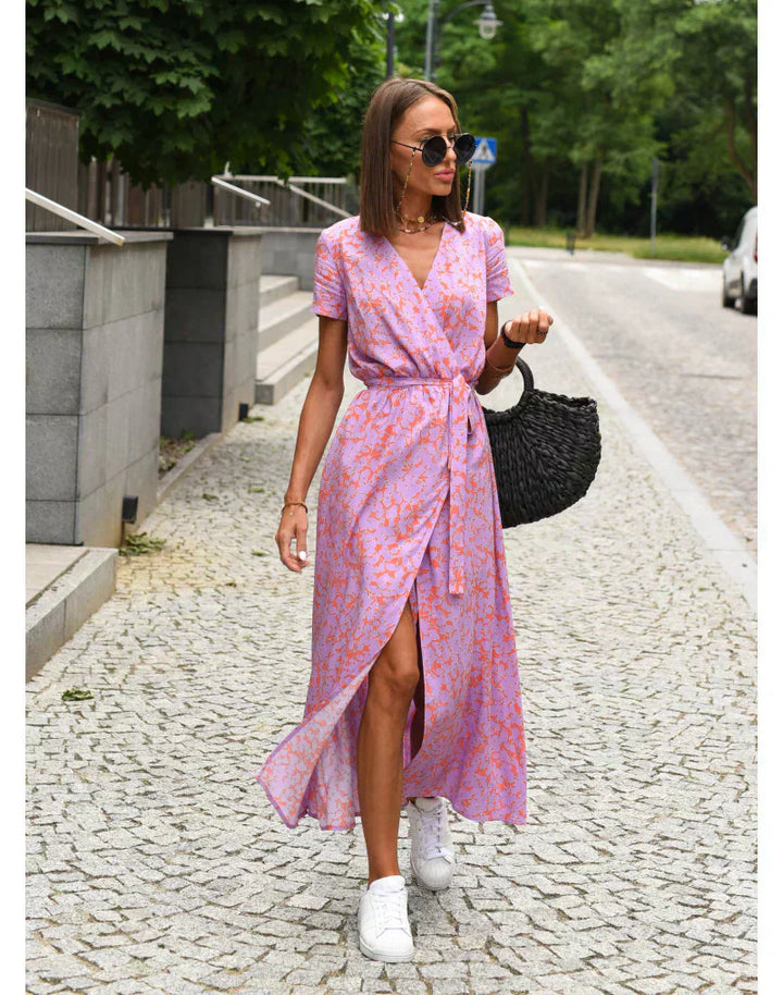 Suzanne | Elegantes Midikleid für Damen mit V-Ausschnitt