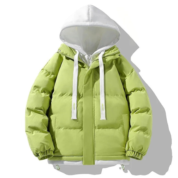 Lässige Pufferjacke für Herren mit Kapuze und langen Ärmeln