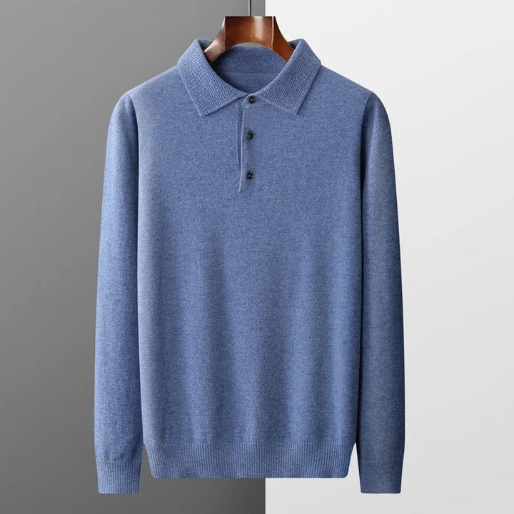 Tobias | Polo Business Pullover für Herren mit langen Ärmeln
