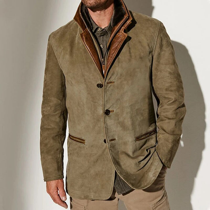 Stefano | Vintage Jacke für Herren mit langen Ärmeln und Stehkragen