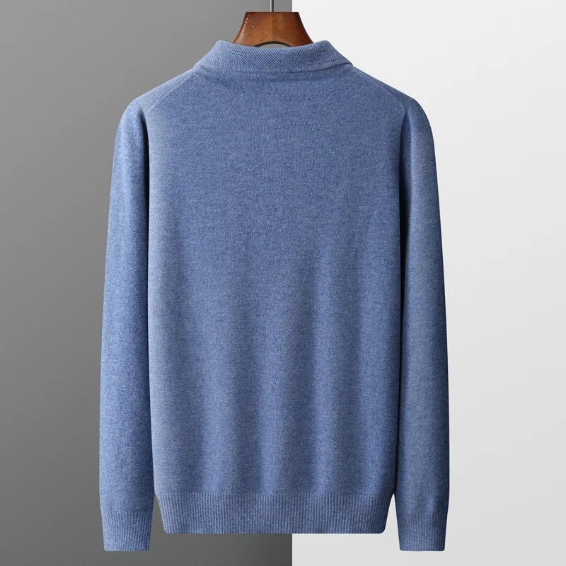 Tobias | Polo Business Pullover für Herren mit langen Ärmeln