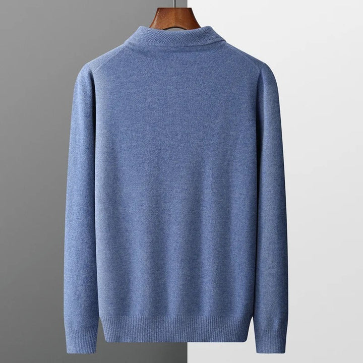 Tobias | Polo Business Pullover für Herren mit langen Ärmeln