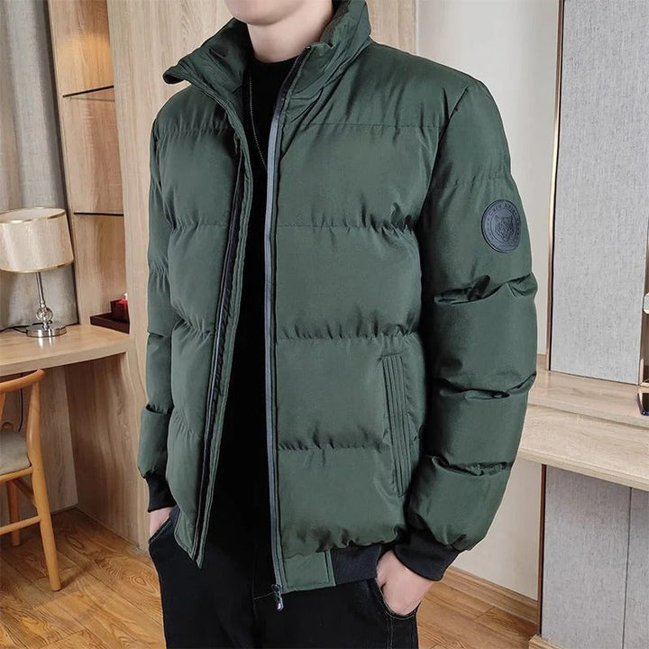 Elegante winddichte Herrenjacke für Herren mit Stehkragen und langen Ärmeln