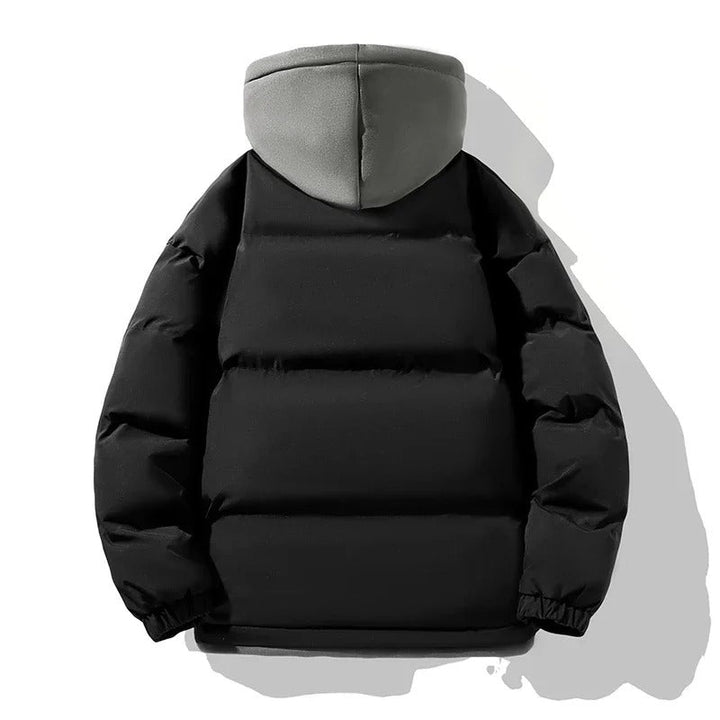 Lässige Pufferjacke für Herren mit Kapuze und langen Ärmeln