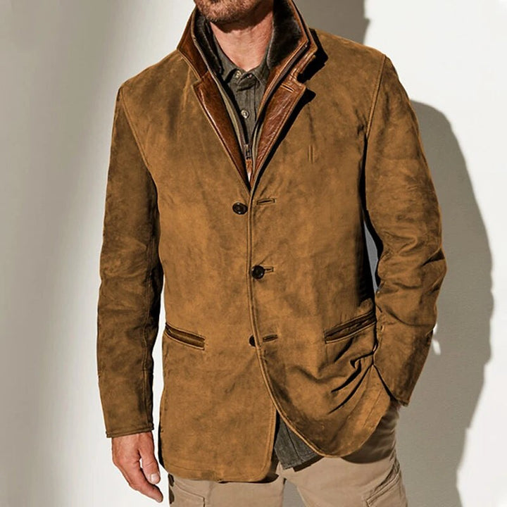 Stefano | Vintage Jacke für Herren mit langen Ärmeln und Stehkragen