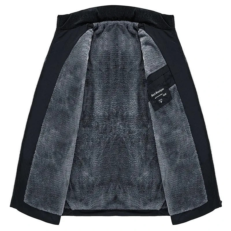 Elegante Gepolsterte Pufferjacke für Herren mit Stehkragen und langen Ärmeln