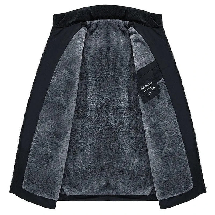 Elegante Gepolsterte Pufferjacke für Herren mit Stehkragen und langen Ärmeln