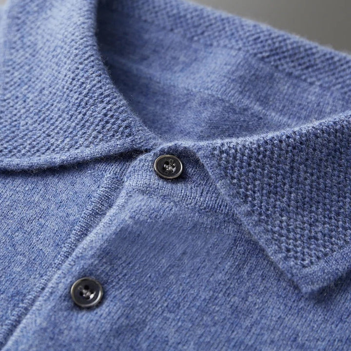 Tobias | Polo Business Pullover für Herren mit langen Ärmeln