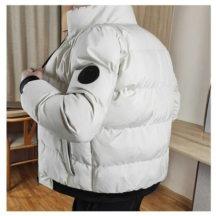 Elegante winddichte Herrenjacke für Herren mit Stehkragen und langen Ärmeln