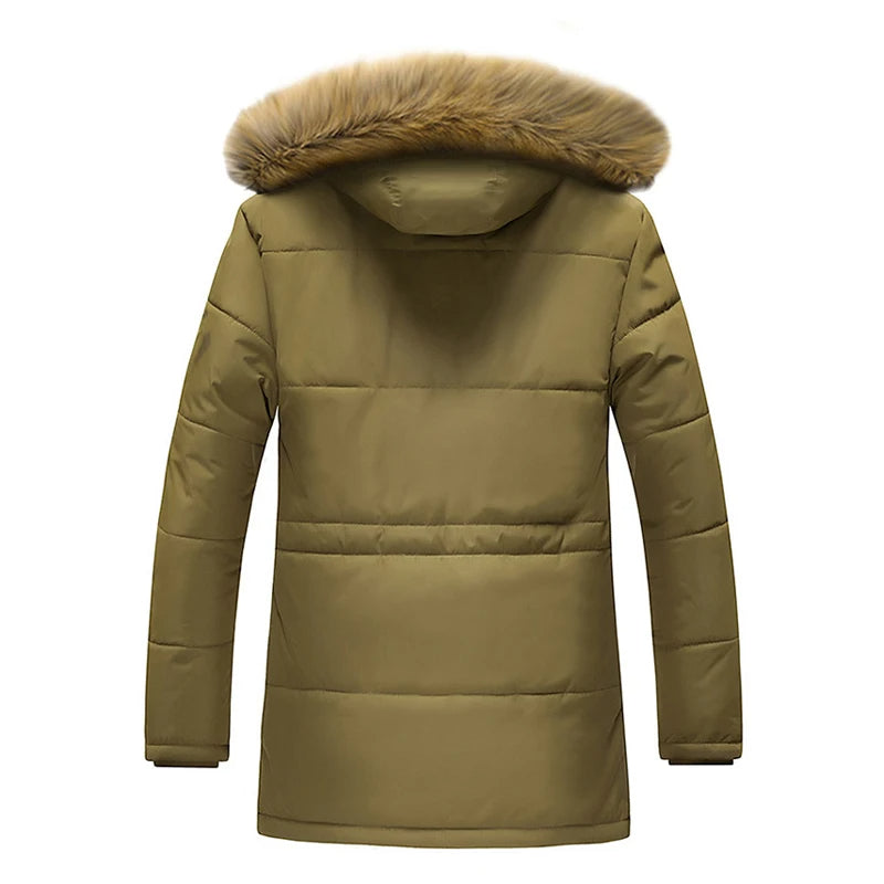 Elegante Parkajacke für Herren mit Kapuze und langen Ärmeln