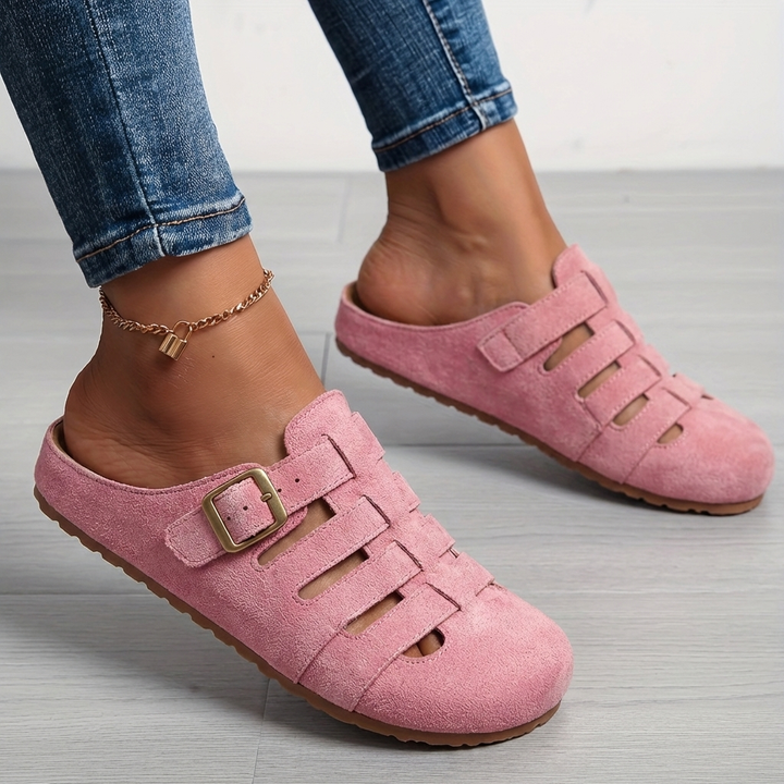 Nathalie | Gemütliche Slip-On-Mulesandalen für Damen mit flachem Absatz