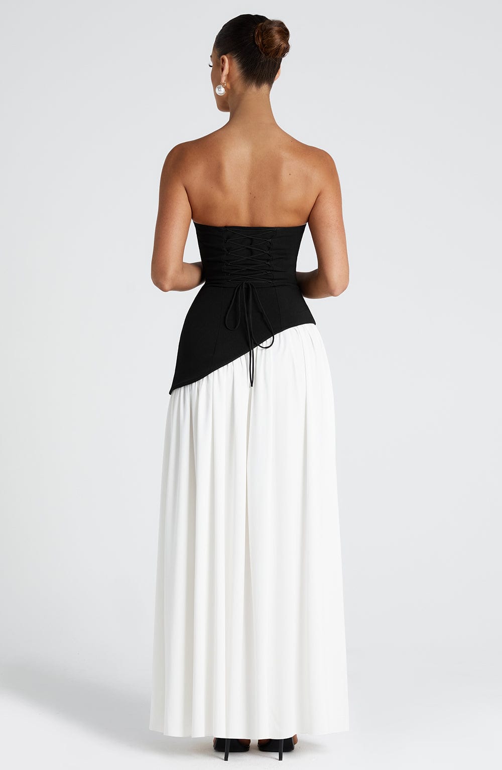 Damen Trägerloses Korsett-Maxikleid mit Seitenschlitz