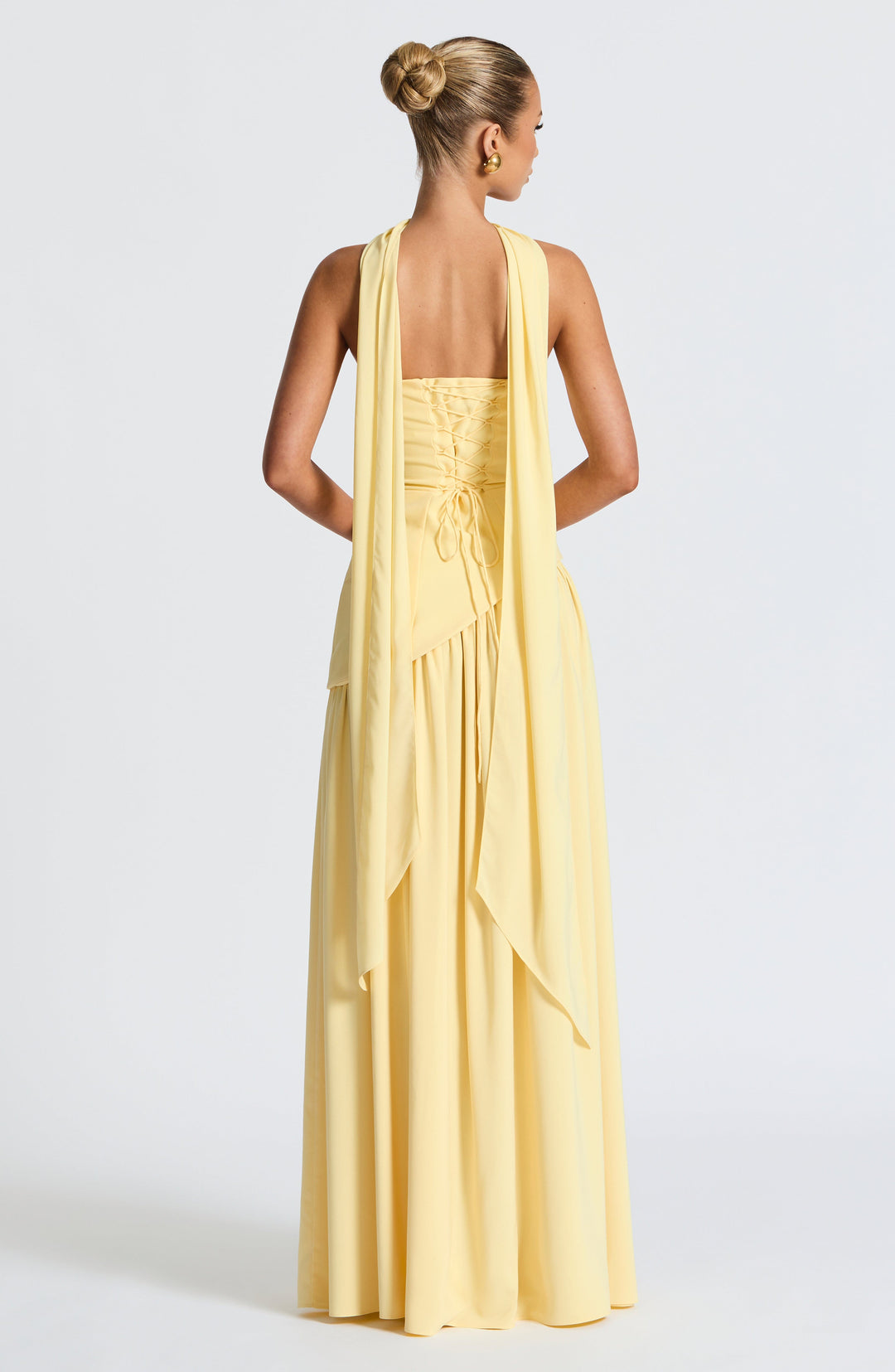 Damen Trägerloses Korsett-Maxikleid mit Seitenschlitz