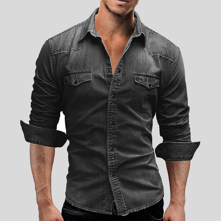 Leonardo | Denim Hemd für Herren mit langen Ärmeln