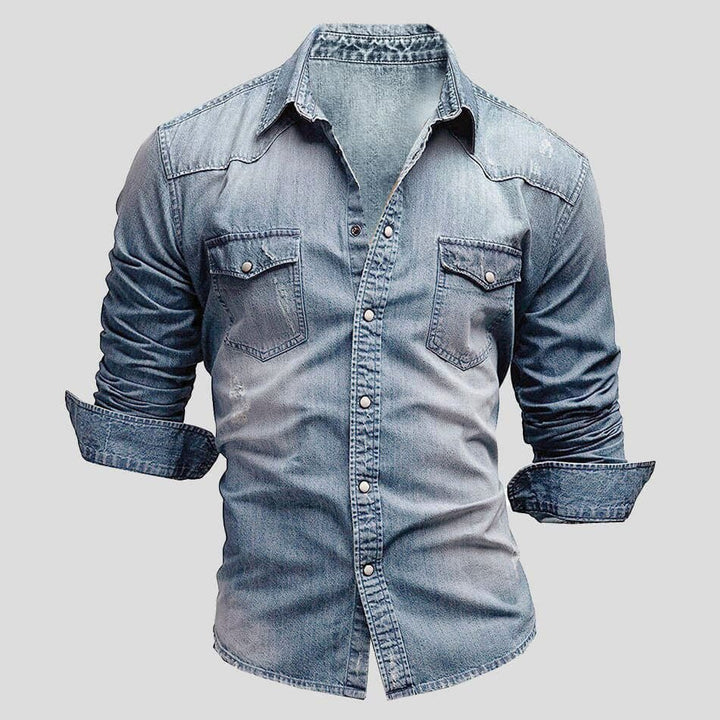 Leonardo | Denim Hemd für Herren mit langen Ärmeln