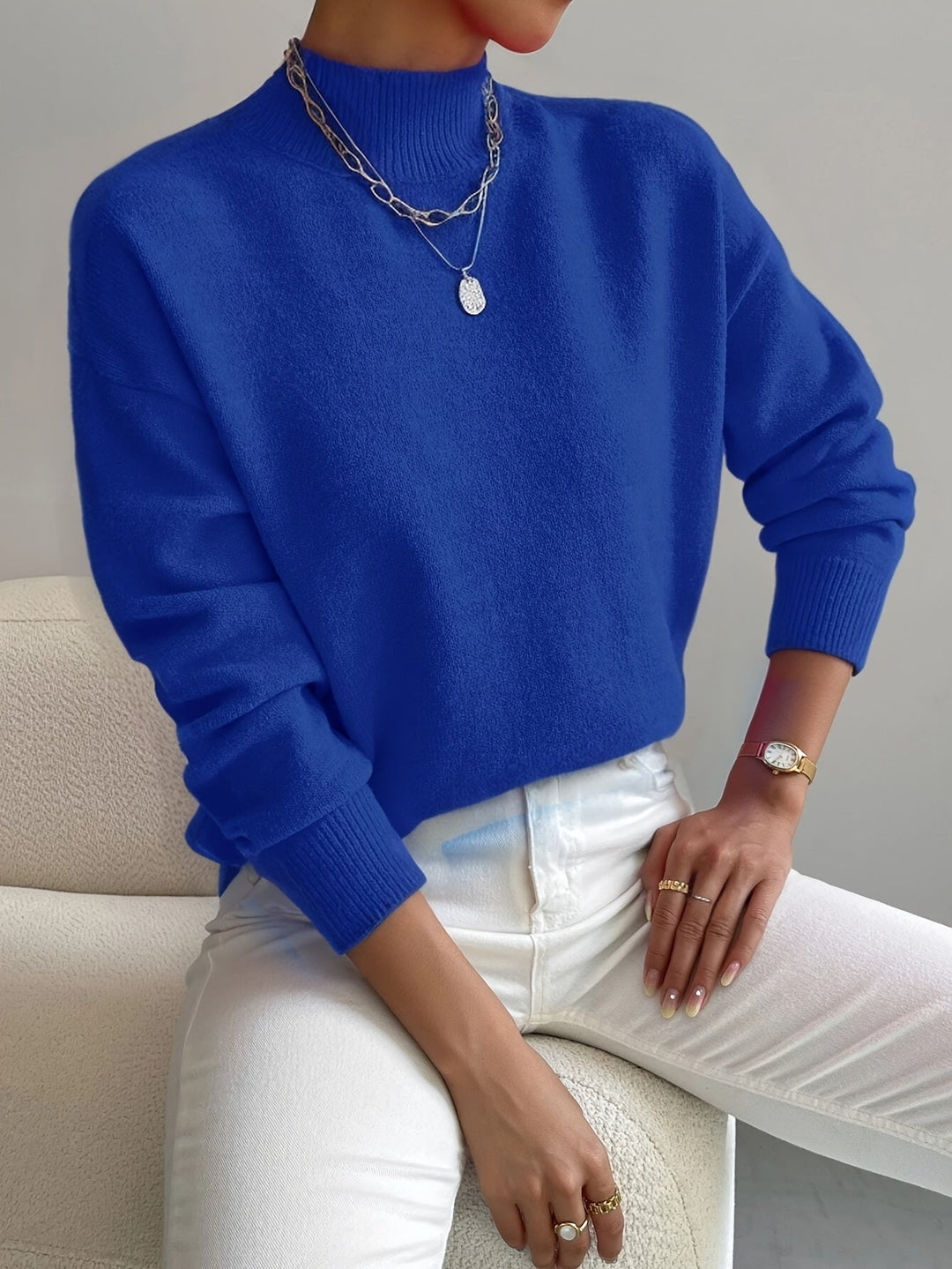 Donna | Klassischer Rollkragenpullover für Damen mit langen Ärmeln