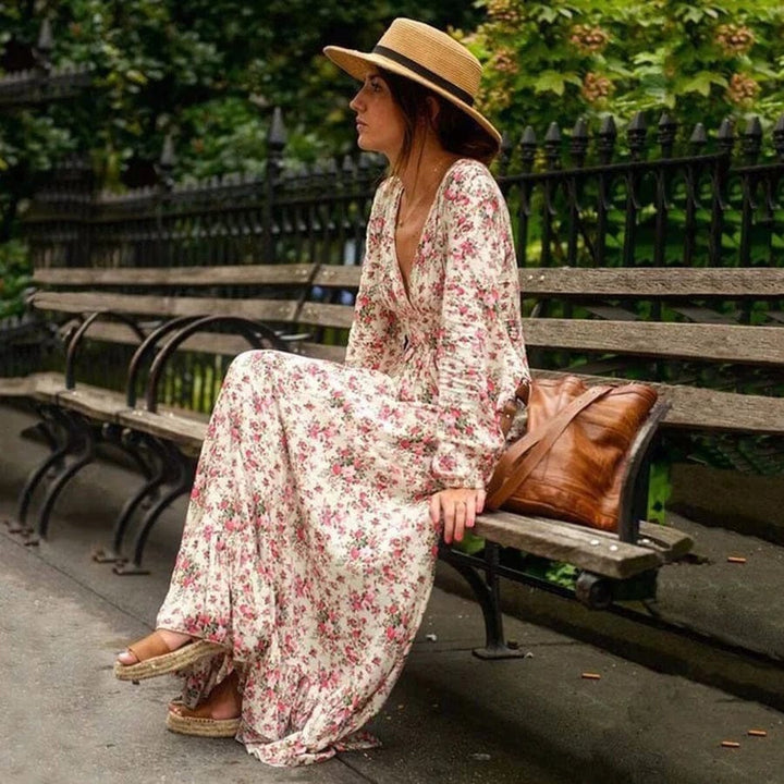 Ilse | Maxi Ibiza Stil Blumen Kleid
