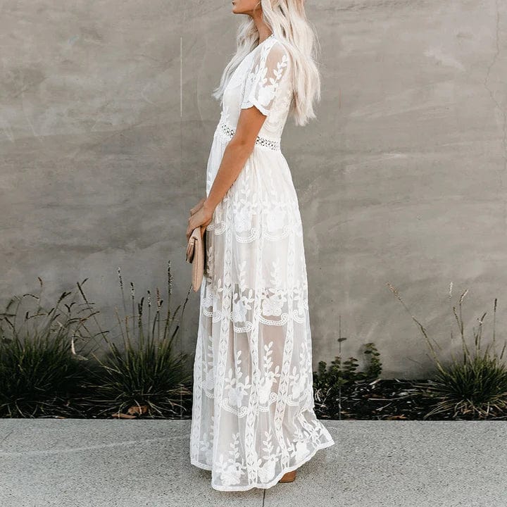 Aniek | Maxi Ibiza Kleid mit langen Ärmeln