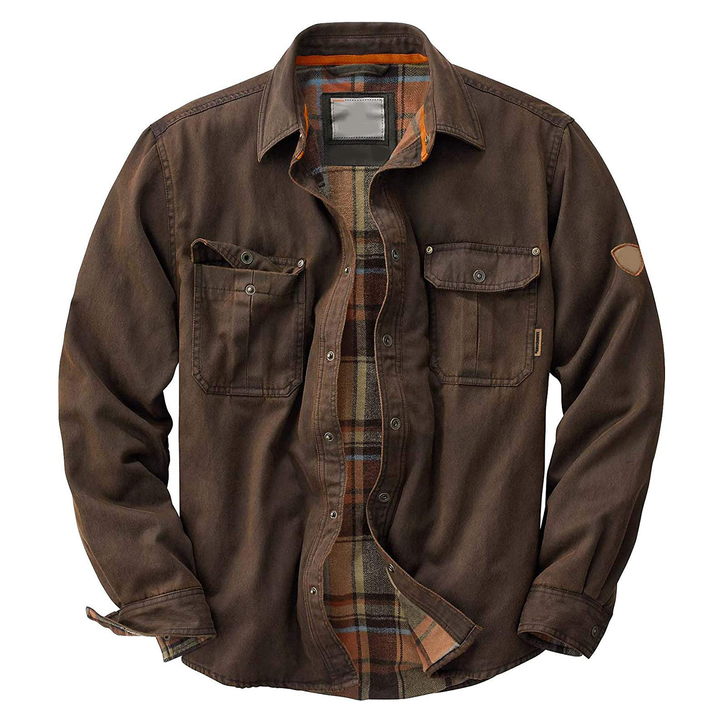 Herren Jacke mit langen Ärmeln, Knöpfen und Taschen