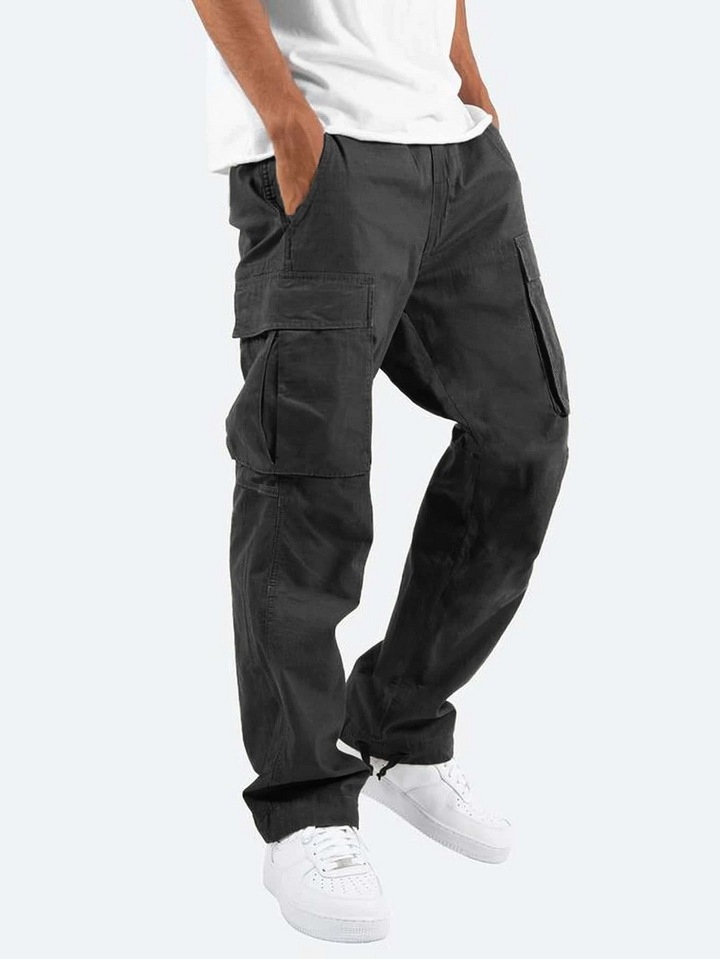 Leon | Herren Cargohose mit Taschen und Kordelzug