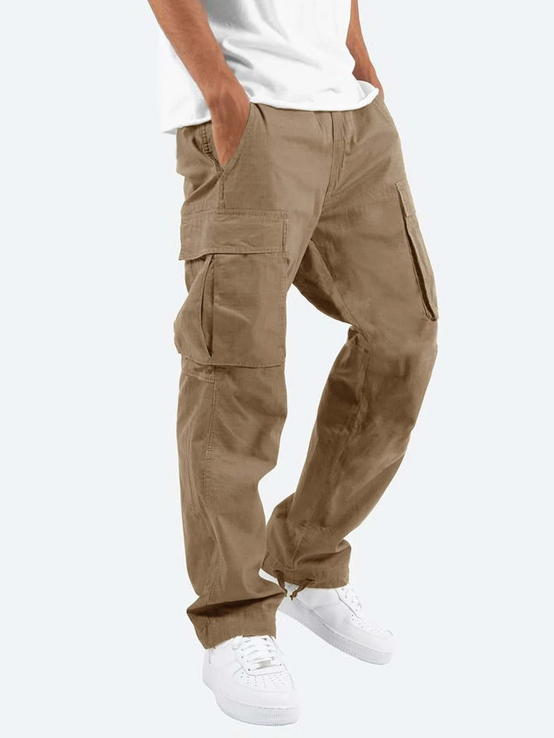 Leon | Herren Cargohose mit Taschen und Kordelzug