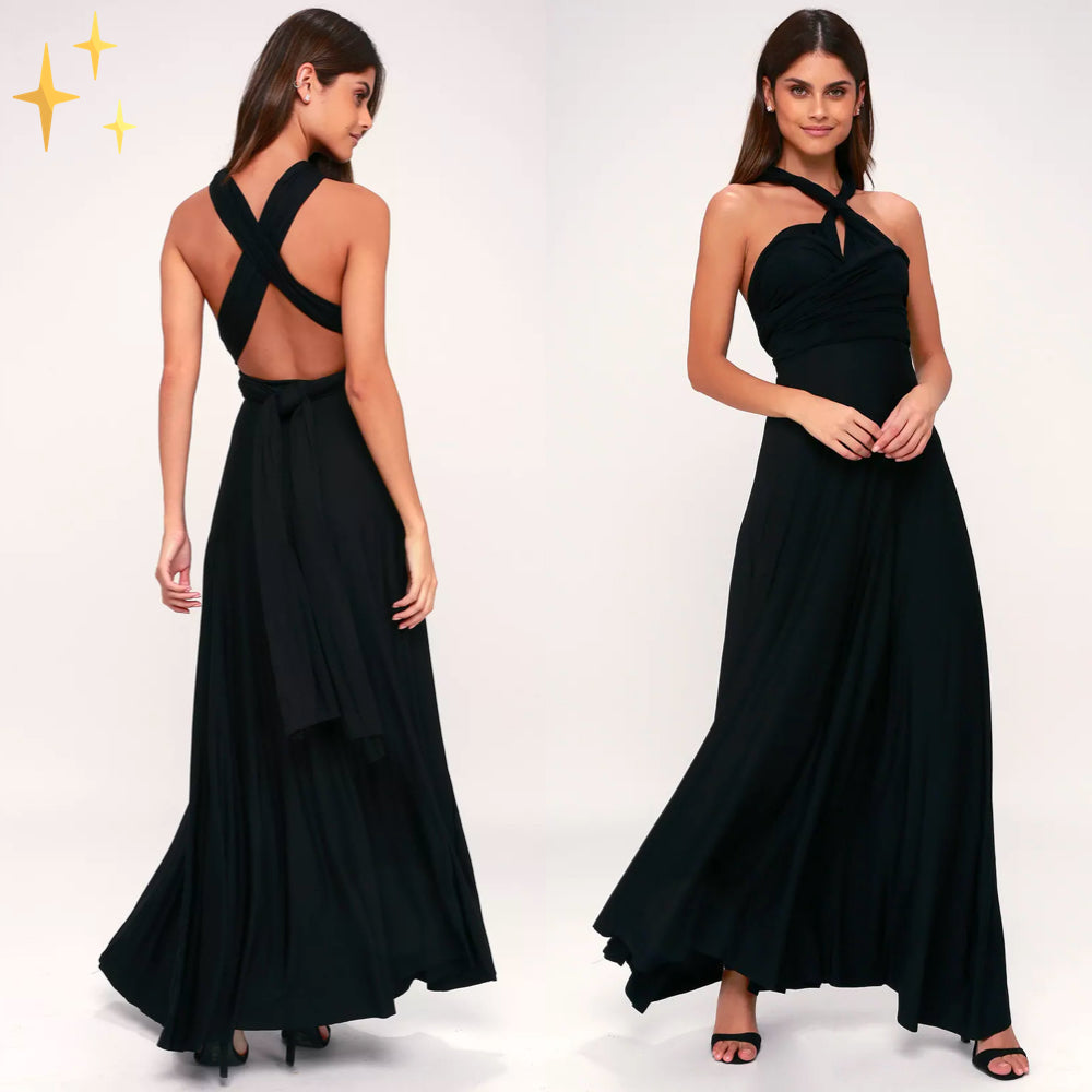 a-Lot | Vielseitiges Wickelkleid für Damen mit Wasserfallausschnitt