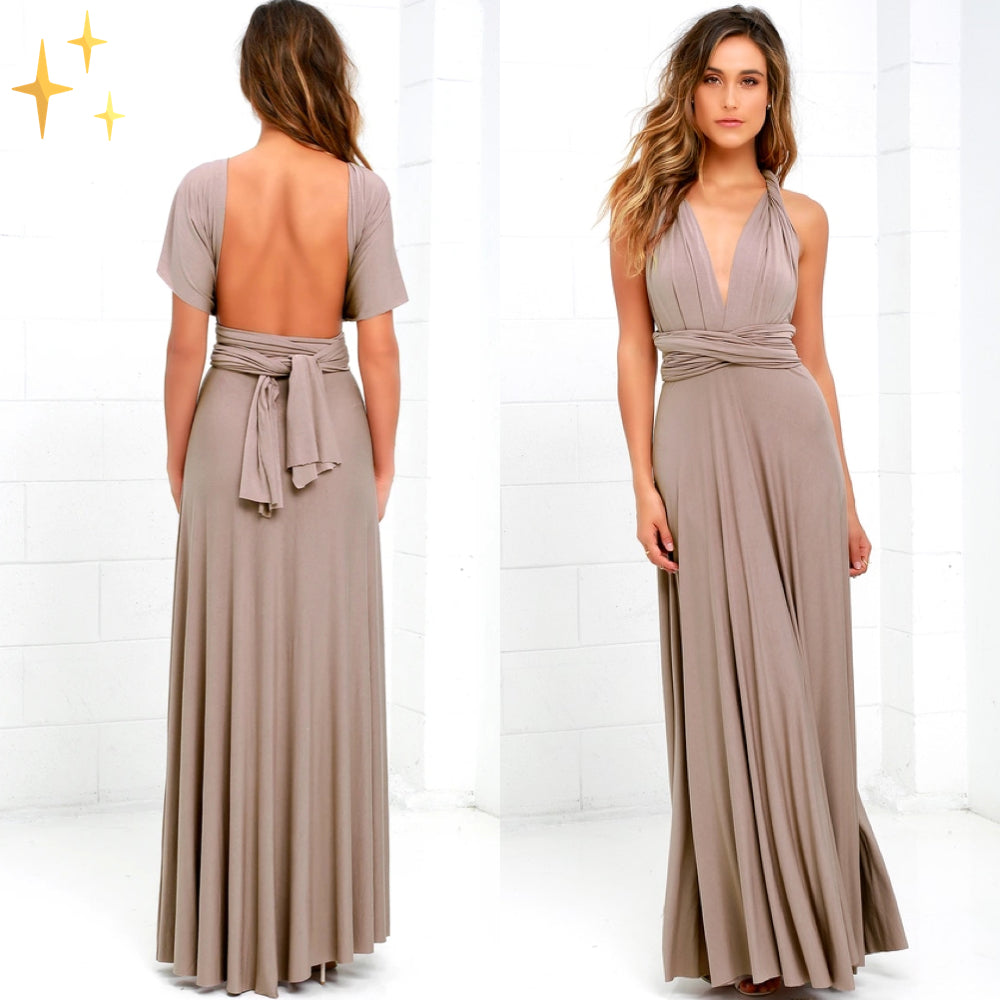 a-Lot | Vielseitiges Wickelkleid für Damen mit Wasserfallausschnitt