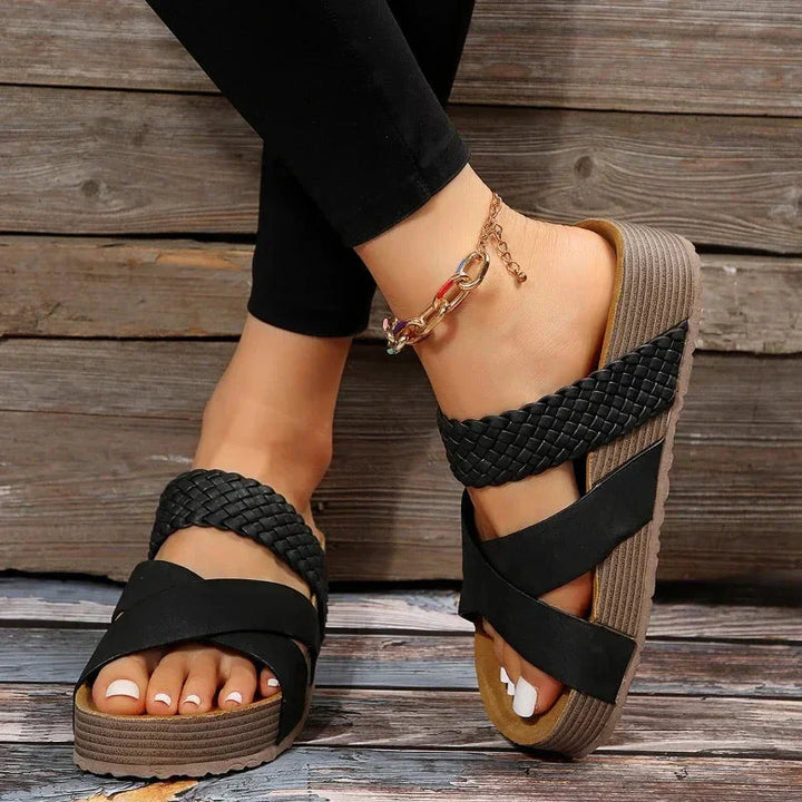 FLORE | Orthopädische Sandalen für Damen mit flachem Absatz