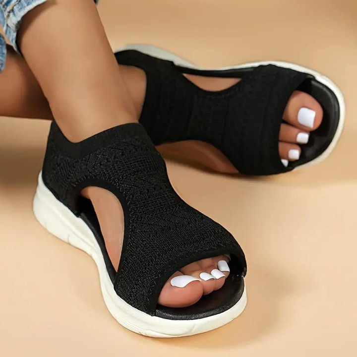 Gemütliche Sofia Sandalen für Damen mit niedrigem Absatz