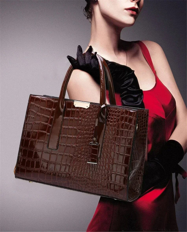New York Krokodil-Prägung Handtasche für Damen