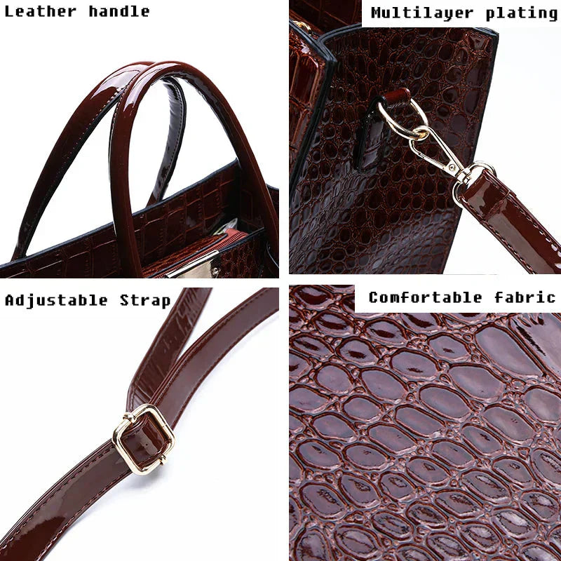 New York Krokodil-Prägung Handtasche für Damen