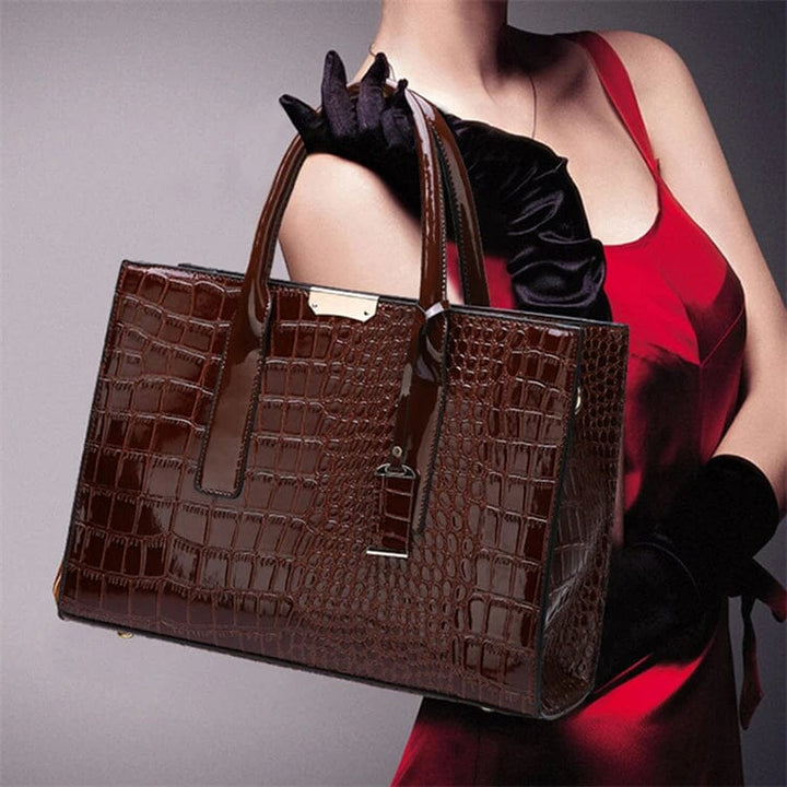 New York Krokodil-Prägung Handtasche für Damen