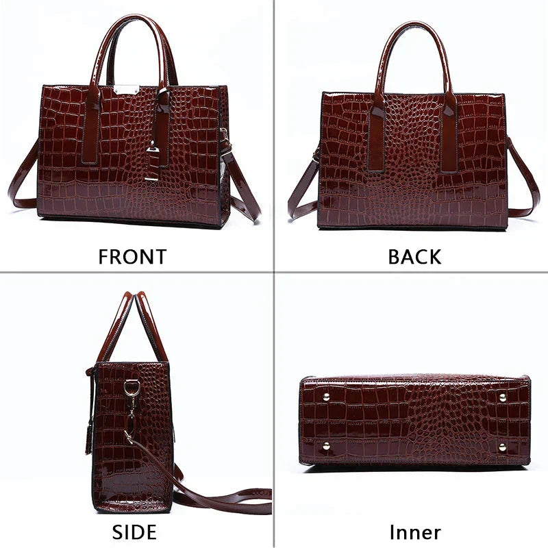 New York Krokodil-Prägung Handtasche für Damen