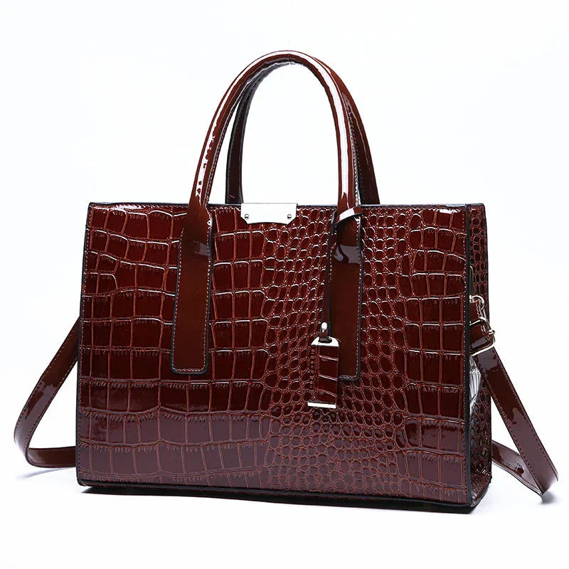 New York Krokodil-Prägung Handtasche für Damen